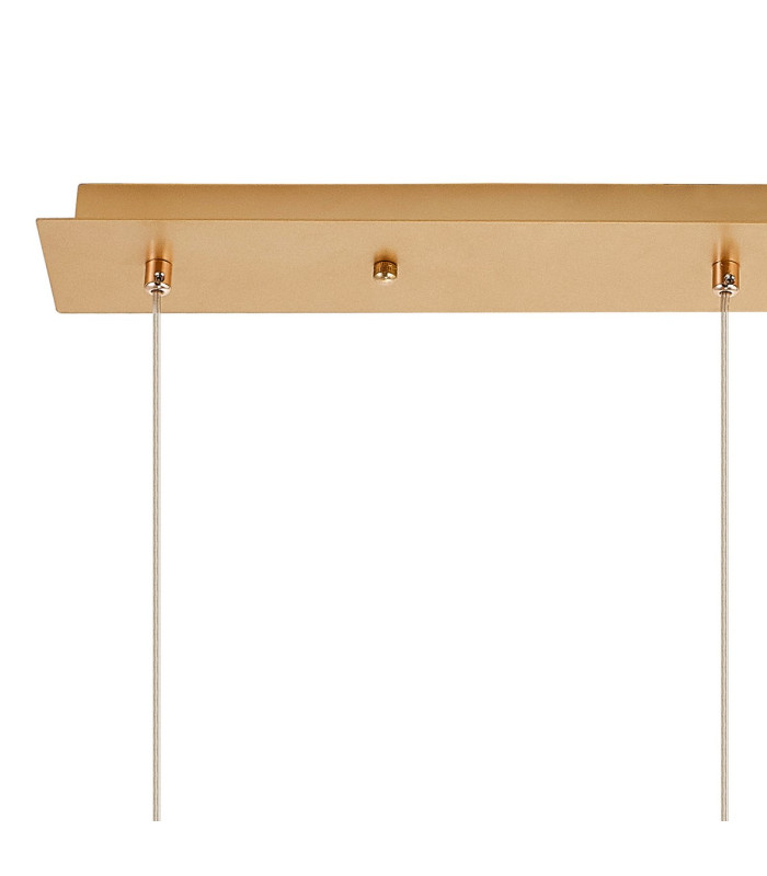 Baldwin Linear Pendant 2m 3 x G9 French Gold/Smoke/Frosted Type D Shade-9