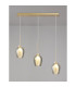 Baldwin Linear Pendant 2m 3 x G9 French Gold/Smoke/Frosted Type D Shade-12