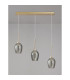Baldwin Linear Pendant 2m 3 x G9 French Gold/Smoke/Frosted Type D Shade-13