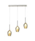 Baldwin Linear Pendant 2m 3 x G9 Polished Chrome/Smoke/Frosted Type D Shade-1