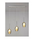 Baldwin Linear Pendant 2m 3 x G9 Polished Chrome/Smoke/Frosted Type D Shade-3