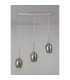 Baldwin Linear Pendant 2m 3 x G9 Polished Chrome/Smoke/Frosted Type D Shade-11