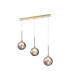 Baldwin Linear Pendant 2m 3 x G9 French Gold/Chrome/Frosted Type G Shade-1