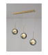 Baldwin Linear Pendant 2m 3 x G9 French Gold/Chrome/Frosted Type G Shade-3