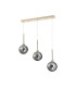 Baldwin Linear Pendant 2m 3 x G9 French Gold/Chrome/Frosted Type G Shade-4