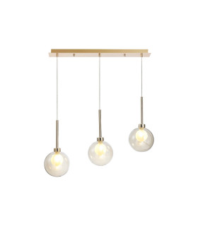 Baldwin Linear Pendant 2m 3 x G9 French Gold/Cognac/Frosted Type G Shade-1