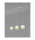 Baldwin Linear Pendant 2m 3 x G9 Polished Chrome/Frosted Type G Shade-3