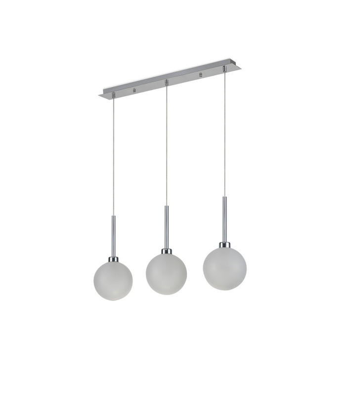 Baldwin Linear Pendant 2m 3 x G9 Polished Chrome/Frosted Type G Shade-4