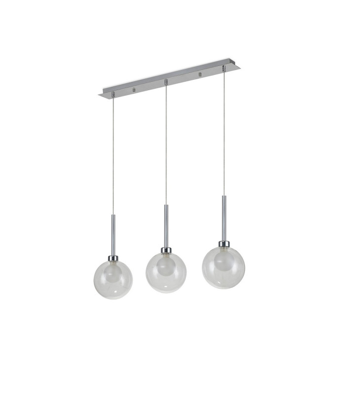Baldwin Linear Pendant 2m 3 x G9 Polished Chrome/Clear/Frosted Type G Shade-4