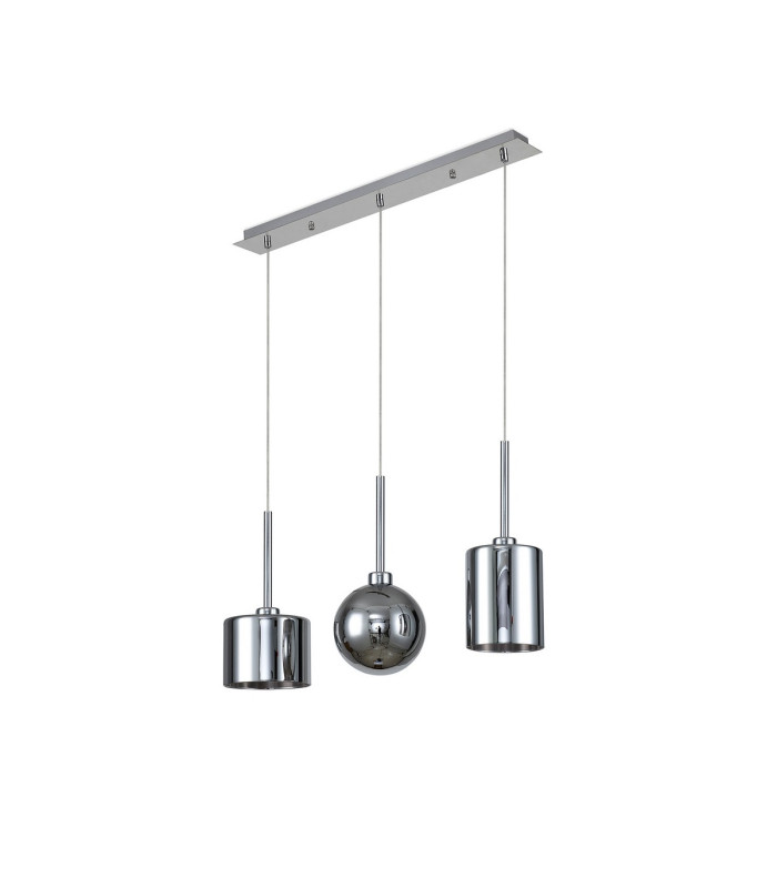 Baldwin Linear Pendant 2m 3 x G9 Polished Chrome/Chrome/Frosted Type B