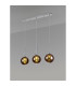 Baldwin Linear Pendant 2m 3 x G9 Polished Chrome/Copper/Frosted Type G Shade-3