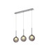 Baldwin Linear Pendant 2m 3 x G9 Polished Chrome/Smoked/Frosted Type G Shade-1