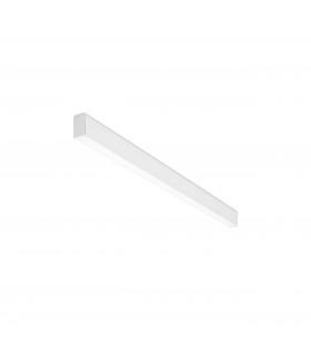 LED Linear Flush Ceiling Light Matt White 120cm 2635lm 4000K - 1