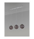 Baldwin Linear Pendant 2m 3 x G9 Polished Chrome/Smoked/Frosted Type G Shade-11
