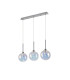 Baldwin Linear Pendant 2m 3 x G9 Polished Chrome/Iridescent/Frosted Type G Shade-4