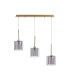 Baldwin Linear Pendant 2m 3 x G9 French Gold/Smoked/Clear Type H Shade-4