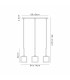 Baldwin Linear Pendant 2m 3 x G9 French Gold/Frosted/Clear Type H Shade-2