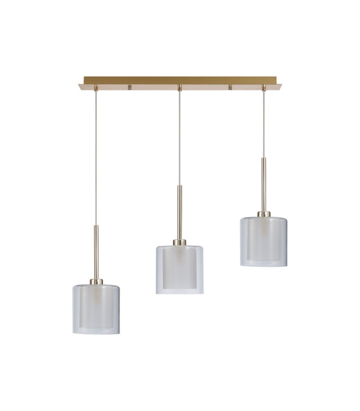 Baldwin Linear Pendant 2m 3 x G9 French Gold/Frosted/Clear Type H Shade-4