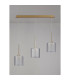 Baldwin Linear Pendant 2m 3 x G9 French Gold/Frosted/Clear Type H Shade-10
