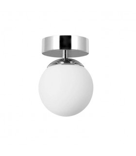 Bathroom LED Flush Globe Ceiling Light Chrome 650lm 3000K IP44 - 1