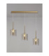 Baldwin Linear Pendant 2m 3 x G9 French Gold/Cognac/Clear Type H Shade-3