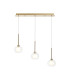 Baldwin Linear Pendant 2m 3 x G9 French Gold/Frosted/Clear Type M Shade-1