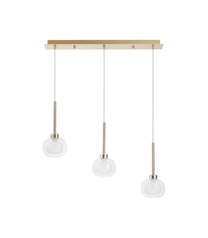 Baldwin Linear Pendant 2m 3 x G9 French Gold/Frosted/Clear Type M Shade-4