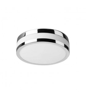 Bathroom LED Round Simple Flush Ceiling Light Chrome 23.6cm 1360lm 3000K IP44 - 1