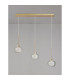 Baldwin Linear Pendant 2m 3 x G9 French Gold/Frosted/Clear Type M Shade-13