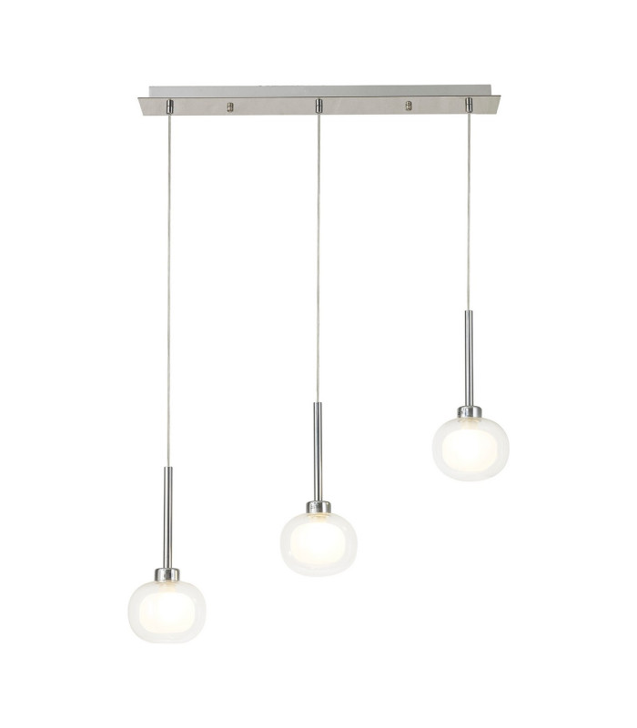 Baldwin Linear Pendant 2m 3 x G9 Polished Chrome/Frosted/Clear Type M Shade-1