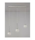 Baldwin Linear Pendant 2m 3 x G9 Polished Chrome/Frosted/Clear Type M Shade-11