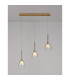 Baldwin Linear Pendant 2m Curved Cone Glass (U) 3 Light G9 French Gold/Iridescent/Opal/Matt Gold-3