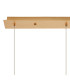 Baldwin Linear Pendant 2m Curved Cone Glass (U) 3 Light G9 French Gold/Iridescent/Opal/Matt Gold-5