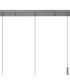 Baldwin Linear 2m Pendant Curved Cone Glass (U) 3 Light G9 Polished Chrome/Iridescent/Opal-5