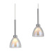 Baldwin Linear 2m Pendant Curved Cone Glass (U) 3 Light G9 Polished Chrome/Iridescent/Opal-7