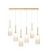 Baldwin Linear Pendant 2m 6 x G9 French Gold/Frosted Type A Shade-1