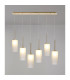 Baldwin Linear Pendant 2m 6 x G9 French Gold/Frosted Type A Shade-3