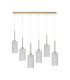 Baldwin Linear Pendant 2m 6 x G9 French Gold/Frosted Type A Shade-4