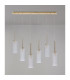 Baldwin Linear Pendant 2m 6 x G9 French Gold/Frosted Type A Shade-11