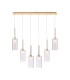 Baldwin Linear Pendant 2m 6 x G9 French Gold/Clear Type A Shade-1
