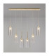 Baldwin Linear Pendant 2m 6 x G9 French Gold/Clear Type A Shade-3