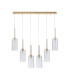 Baldwin Linear Pendant 2m 6 x G9 French Gold/Clear Type A Shade-4