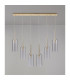 Baldwin Linear Pendant 2m 6 x G9 French Gold/Clear Type A Shade-11
