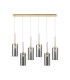 Baldwin Linear Pendant 2m 6 x G9 French Gold/Chrome Type A Shade-1