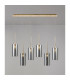 Baldwin Linear Pendant 2m 6 x G9 French Gold/Chrome Type A Shade-3
