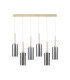 Baldwin Linear Pendant 2m 6 x G9 French Gold/Chrome Type A Shade-4