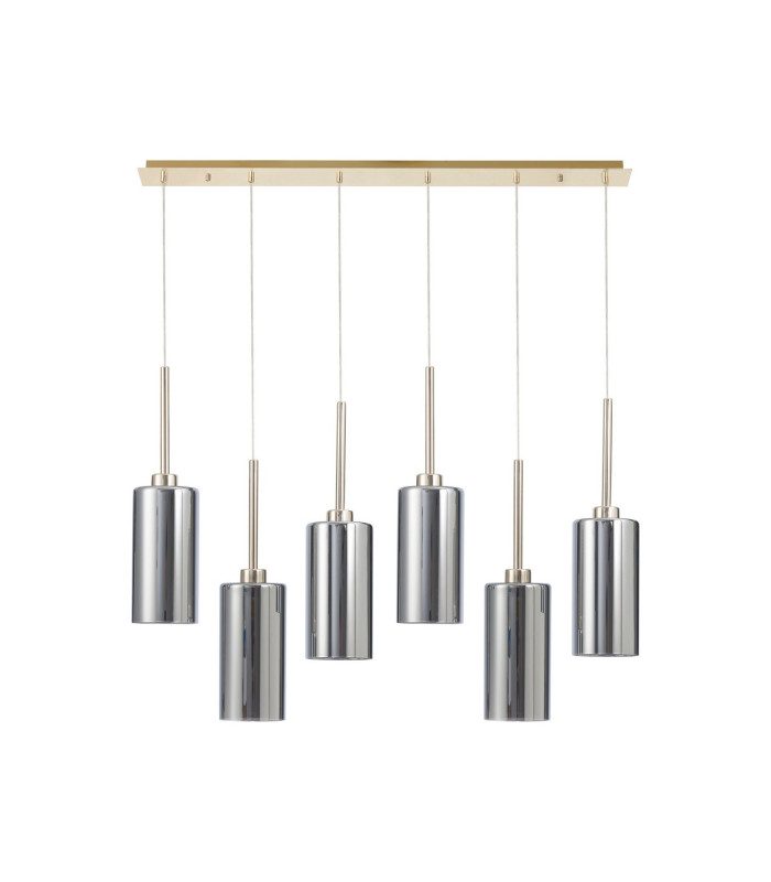 Baldwin Linear Pendant 2m 6 x G9 French Gold/Chrome Type A Shade-4