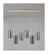 Baldwin Linear Pendant 2m 6 x G9 French Gold/Chrome Type A Shade-11