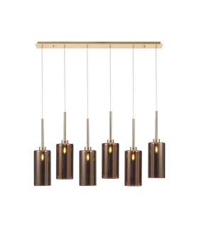 Baldwin Linear Pendant 2m 6 x G9 French Gold/Copper Type A Shade-1