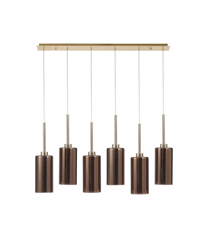 Baldwin Linear Pendant 2m 6 x G9 French Gold/Copper Type A Shade-4